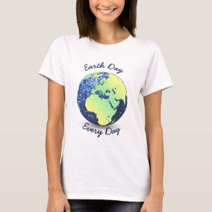 Anpassa jorddagen varje dag blått glob t-shirt