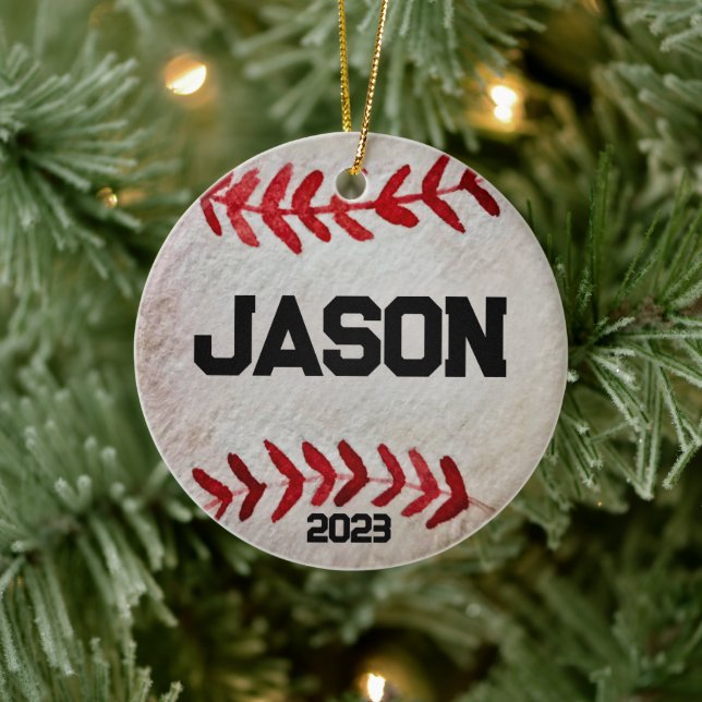 Anpassa jul i Baseball Mamma Julgransprydnad Keramik (Träd)