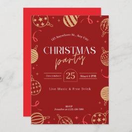 anpassa jul party inbjudningar