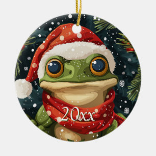 Anpassa julgrädden i Santa Hat Julgransprydnad Keramik