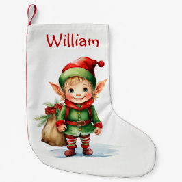 Anpassa julklapp med en säck av gåvor liten julstrumpa