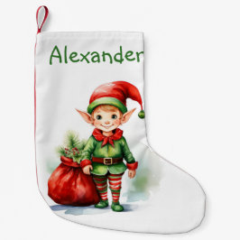 Anpassa julklapp med en säck av gåvor liten julstrumpa