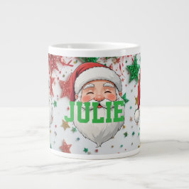 Anpassa julmugg-gåva jumbo mugg