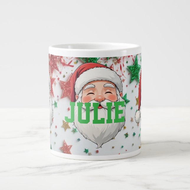 Anpassa julmugg-gåva jumbo mugg (Framsidan)