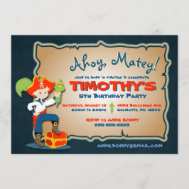 Anpassa jute Pirat-inbjudan till födelsedag Inbjudningar