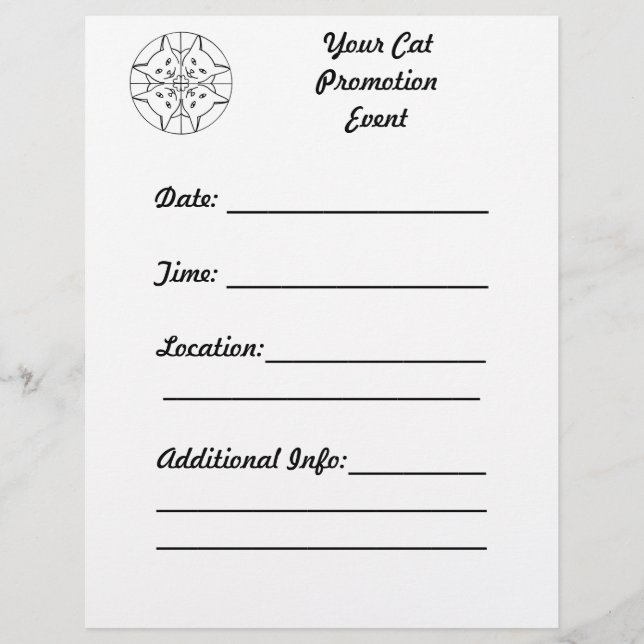 Anpassa Kaleidoscope Cats Cat Promotional Flyers (Framsidan)