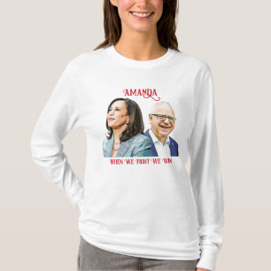 Anpassa Kamala Harris Tim Walz 2024 T Shirt