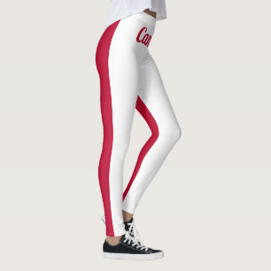 Anpassa kanadensisk flagga leggings