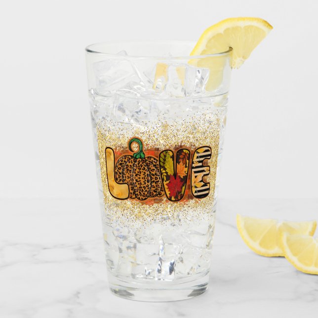 Anpassa kärlek Pumpkin-höst Glaskopp (Bakside Is)