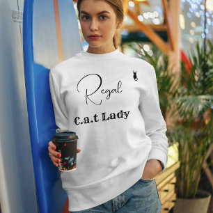 Anpassa Kattälskare Vit Och Svart Skrift Kattmamma T Shirt