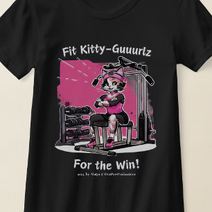 Anpassa Kattunge Gurl, Rosa. T Shirt