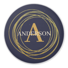 Anpassa keramiska knoppar - Golden Circles Lilac