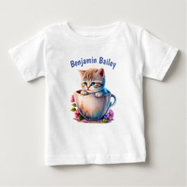Anpassa Kitten i ett te kopp T Shirt