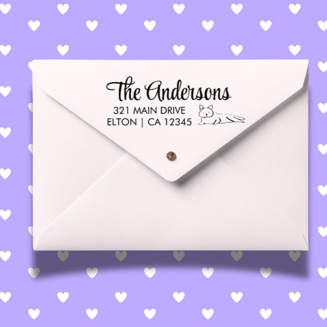 Anpassa Kitten-Returadress Självfärgande Stämpel (Make mailing special with a personalized kitten return address self-inking stamp.  )