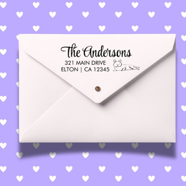 Anpassa Kitten-Returadress Stämpel (Create heartfelt mail with a personalized kitten return address rubber stamp.)