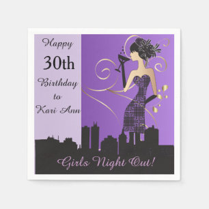 Anpassa klassy Birthday Napkins till henne Pappersservett