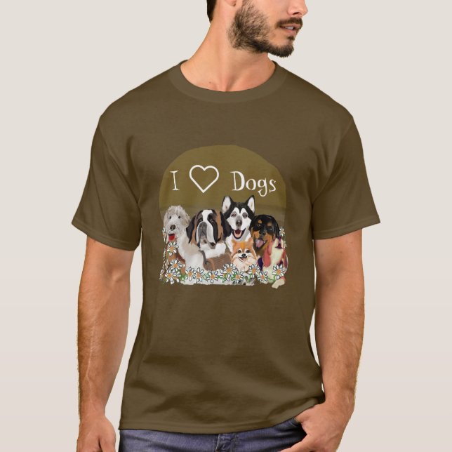 Anpassa Klubben Text Hund Pack T-Shirt (Framsida)