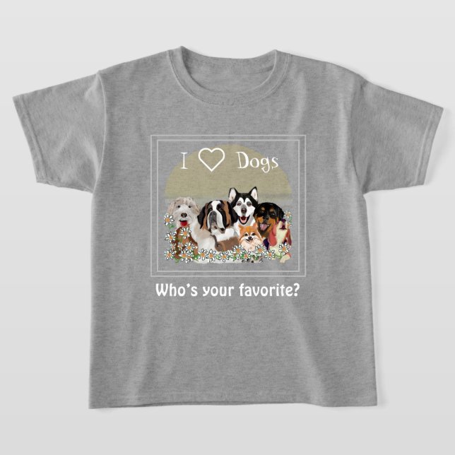 Anpassa Klubben Text Hund Pack T-Shirt (Laydown)