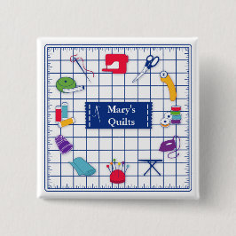 Anpassa knappen Label Quilt Knapp