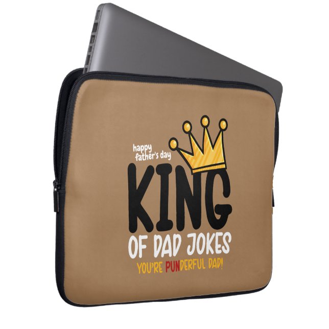 Anpassa Kung till Pappa-skämt Laptop Fodral (Framsidan Höger)