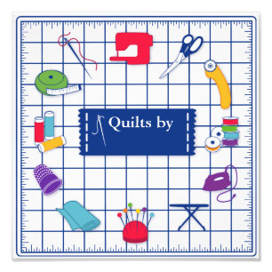 Anpassa Label Quilt Time Fototryck