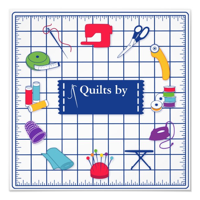 Anpassa Label Quilt Time Fototryck (Framsidan)