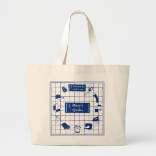 Anpassa Label Quilt Time Jumbo Tygkasse