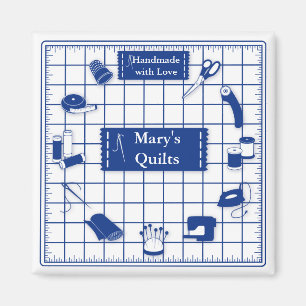 Anpassa Label Quilt Time Magnet