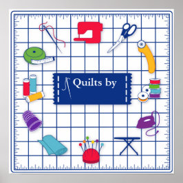 Anpassa Label Quilt Time Poster