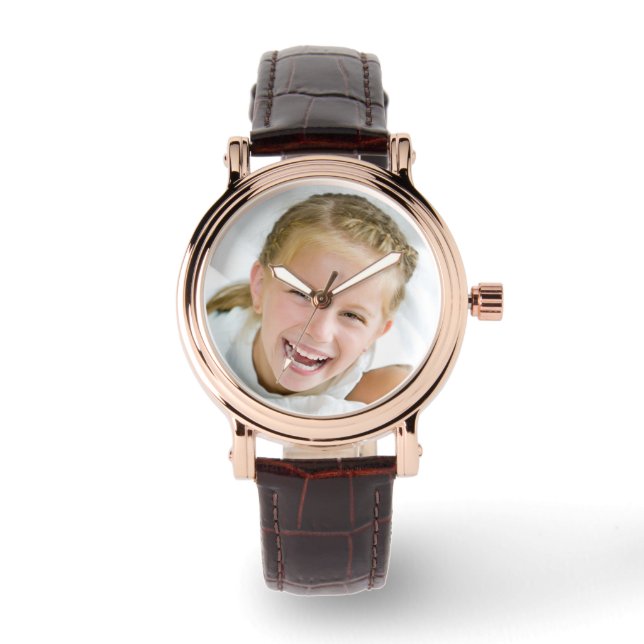 Anpassa Lägg till ett foto urklocka Armbandsur (Framsida)