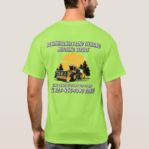 Anpassa Land Clearing Mulching Service Business T Shirt