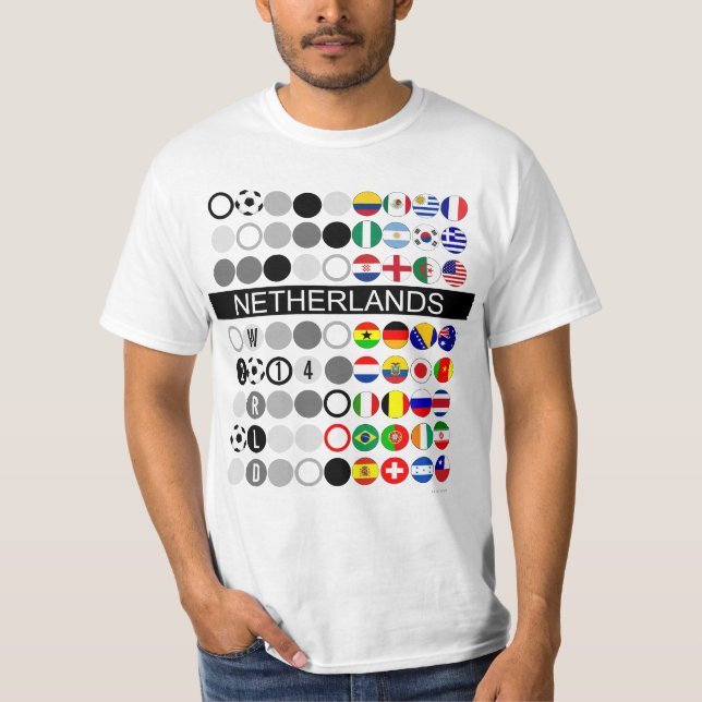 Anpassa Land Namn World Socer Flaggor T-Shirt (Framsida)