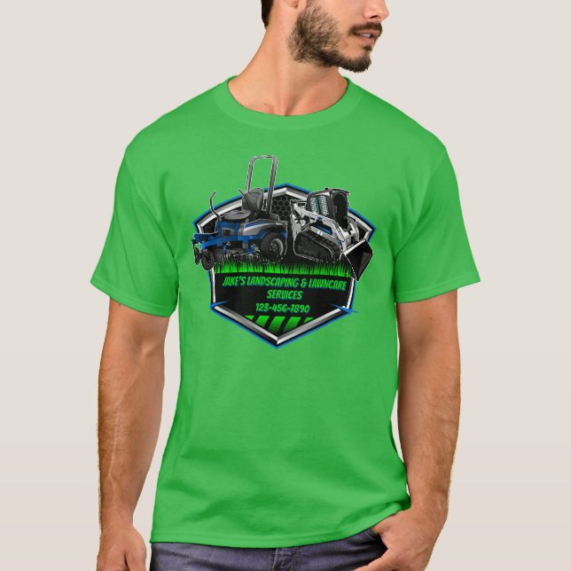 Anpassa Landskapsplanering Trädgårdsskötsel Tjänst T Shirt (Framsida)