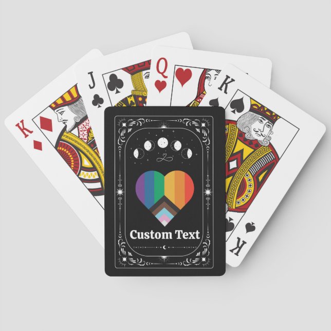 Anpassa LGBTQ Pride Tarot Regnbåge Zodiac Magisk Casinokort (Baksidan)