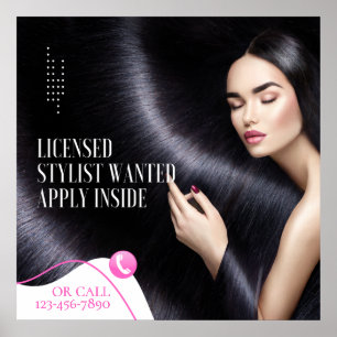 Anpassa Licensierad Hårstylist Önskas Ansök Inuti Poster