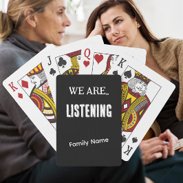 Anpassa "LISTENING" och Namn-spel i familjen Casinokort