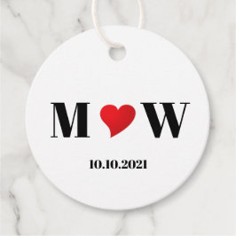 Anpassa lite initialer A Kärlek B-hjärta Gåvor Etiketter