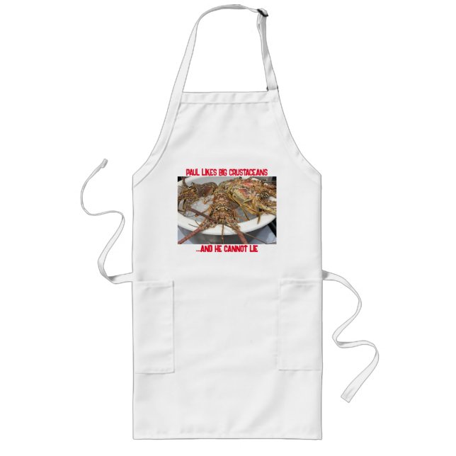 Anpassa Lobster Long Apron Långt Förkläde (Framsidan)