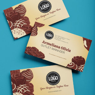 Anpassa Logotyp Choklad Company Visitkort