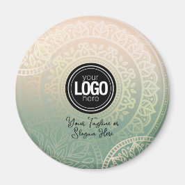 Anpassa Logotyp | Elegant Grönt Yoga Magnet