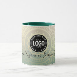 Anpassa Logotyp | Elegant Grönt Yoga Mugg