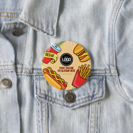 Anpassa Logotyp | Hamburger Hotdog Theme Knapp