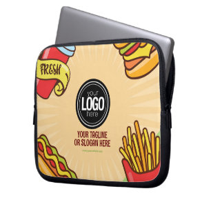 Anpassa Logotyp   Hamburger Hotdog Theme Laptop Fodral
