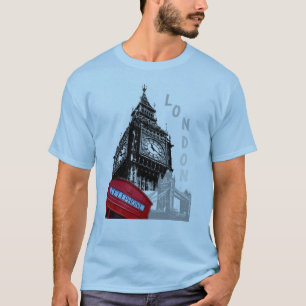 Anpassa London Big Ben Clock Torn Westminster T Shirt