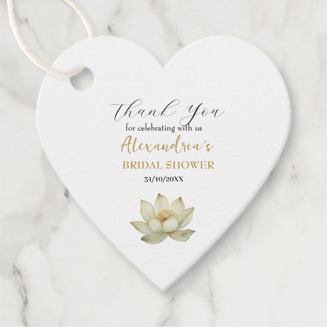Anpassa Lotus-blommans Möhippa Tack Gåvor Etiketter (Framsida)