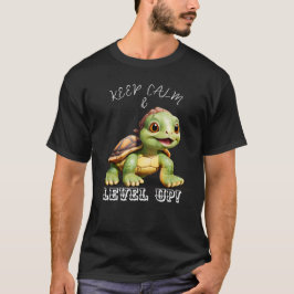 Anpassa Lugn av Behålla och nivåjustera Cute Turtl T Shirt