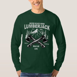Anpassa Lumberjack korsade yxor livsstil Sinc T Shirt