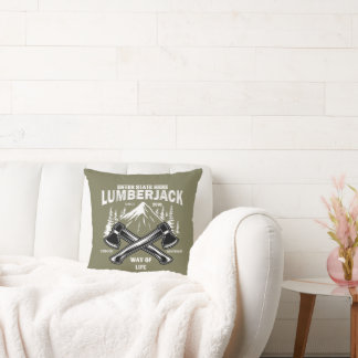 Anpassa Lumberjack korsade yxor sätt att leva Sinc Kudde