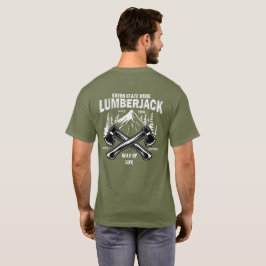 Anpassa Lumberjack Korsade Yxor Sätt att Leva Sinc T Shirt