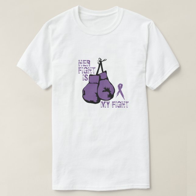 Anpassa Lupus-stödet för hennes kamp är min Boxing T Shirt (Design framsida)